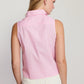 The Boxy Sleeveless Shirt - Pink/White