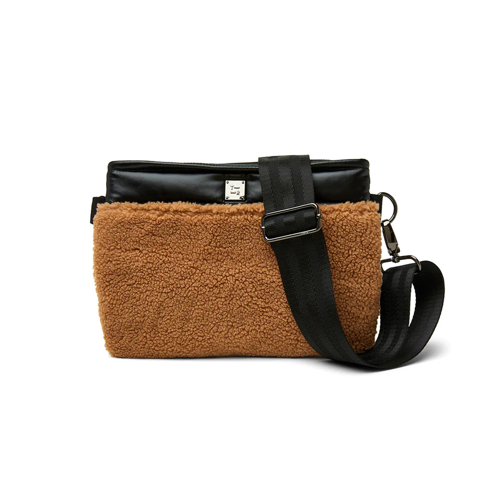 BUM BAG 2.0 - Pearl Black & Nude Sherpa