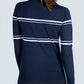 The Court Sweater in Navy with White Stripes