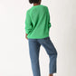 Chloe Cotton Sweater - Kelly Green