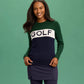 Colorblock Club Golf Sweater - Hunter Navy