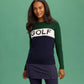 Colorblock Club Golf Sweater - Hunter Navy