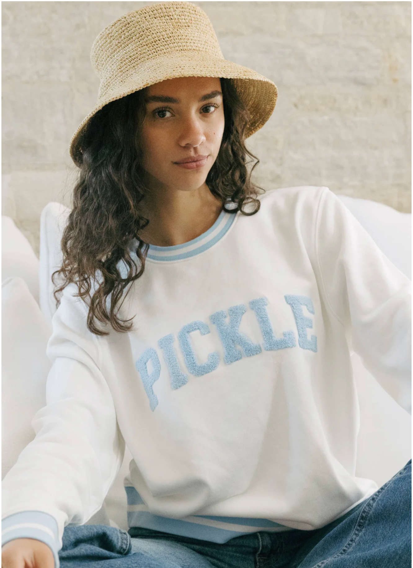 Elle Sweatshirt - Collegiate Pickle