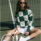 RILEY SWEATER - CHECKERED TENNIS