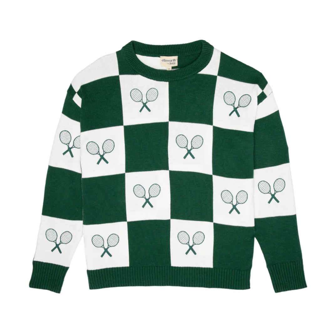 RILEY SWEATER - CHECKERED TENNIS