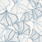 Long Sleeve 1/4 Zip Shirt - Chambray Blue Poppies