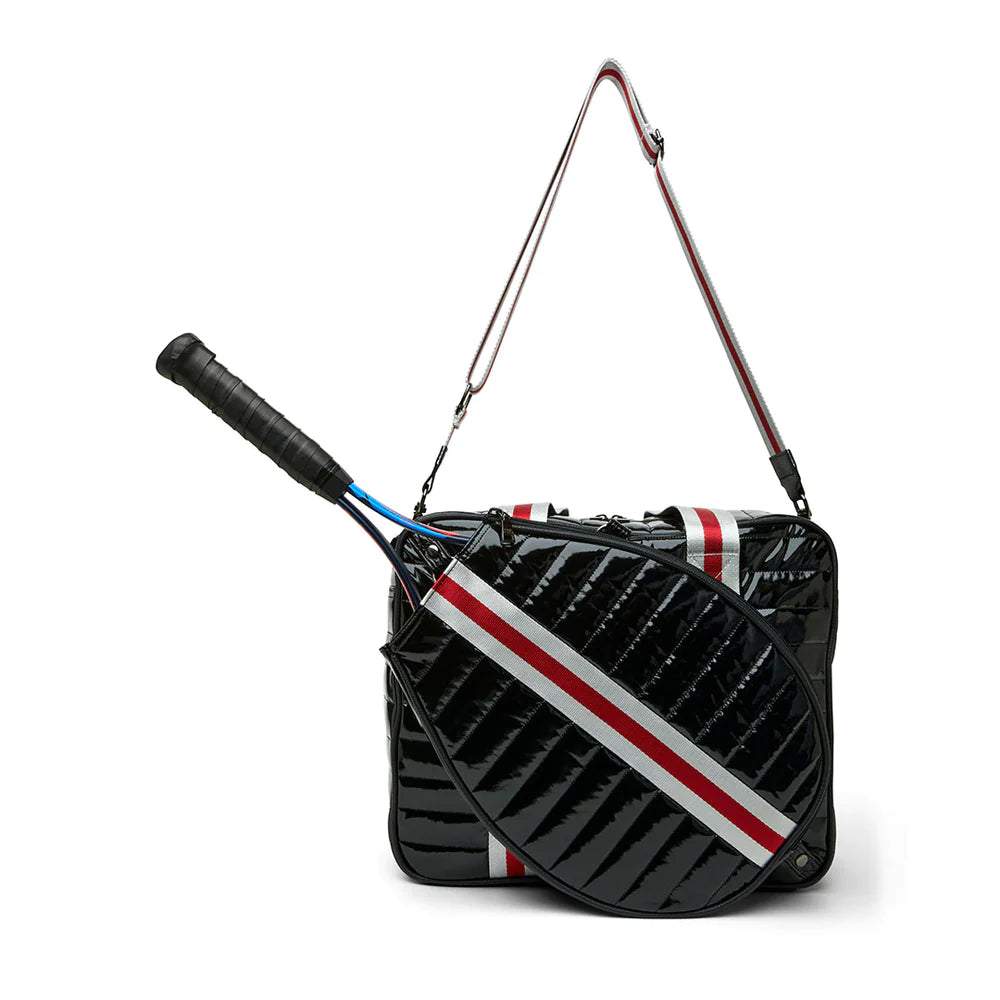 YOU ARE THE CHAMPION TENNIS BAG - Black Patent