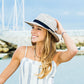 Charlie UPF Fedora - Ivory/Black