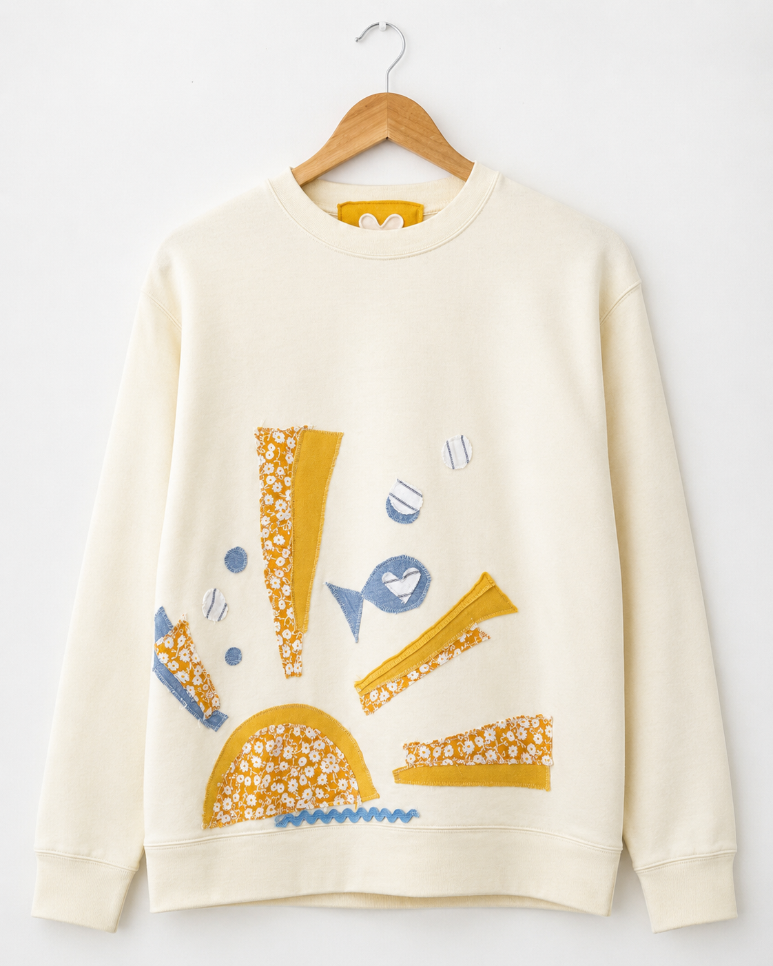 One-Of-A-Kind Patchwork Sunny Sweatshirt