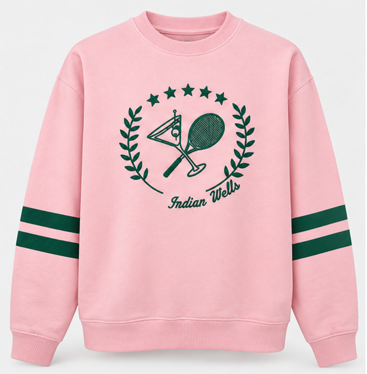 Indian Wells Martini Tennis Sweatshirt - Soft Pink