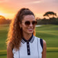 Christine Sleeveless Polo – Luxury Golf, Tennis, Pickleball, Active - Navy / White