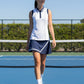 Christine Sleeveless Polo – Luxury Golf, Tennis, Pickleball, Active - Navy / White