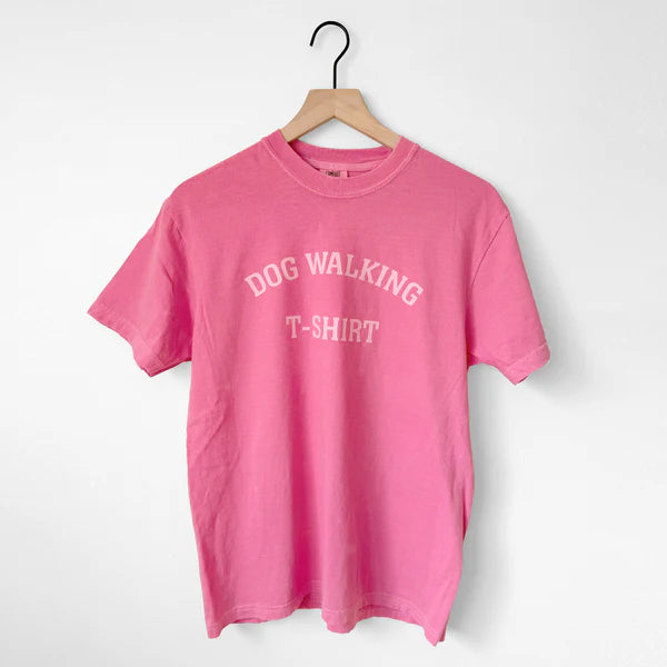 Dog Walking T-Shirts - Crunchberry/Pink