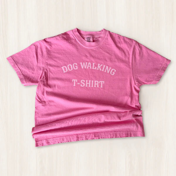 Dog Walking T-Shirts - Crunchberry/Pink