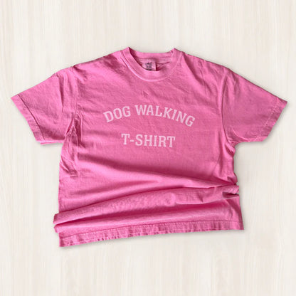 Dog Walking T-Shirts - Crunchberry/Pink