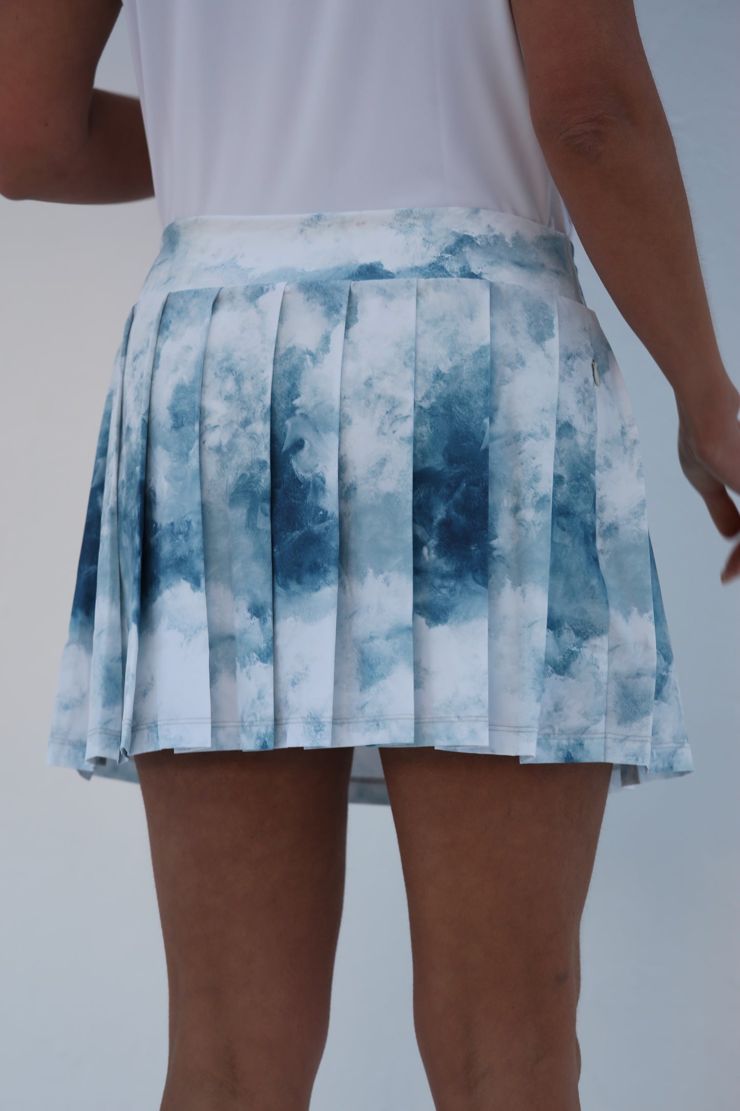 Box Pleated Skort: Cloud Print