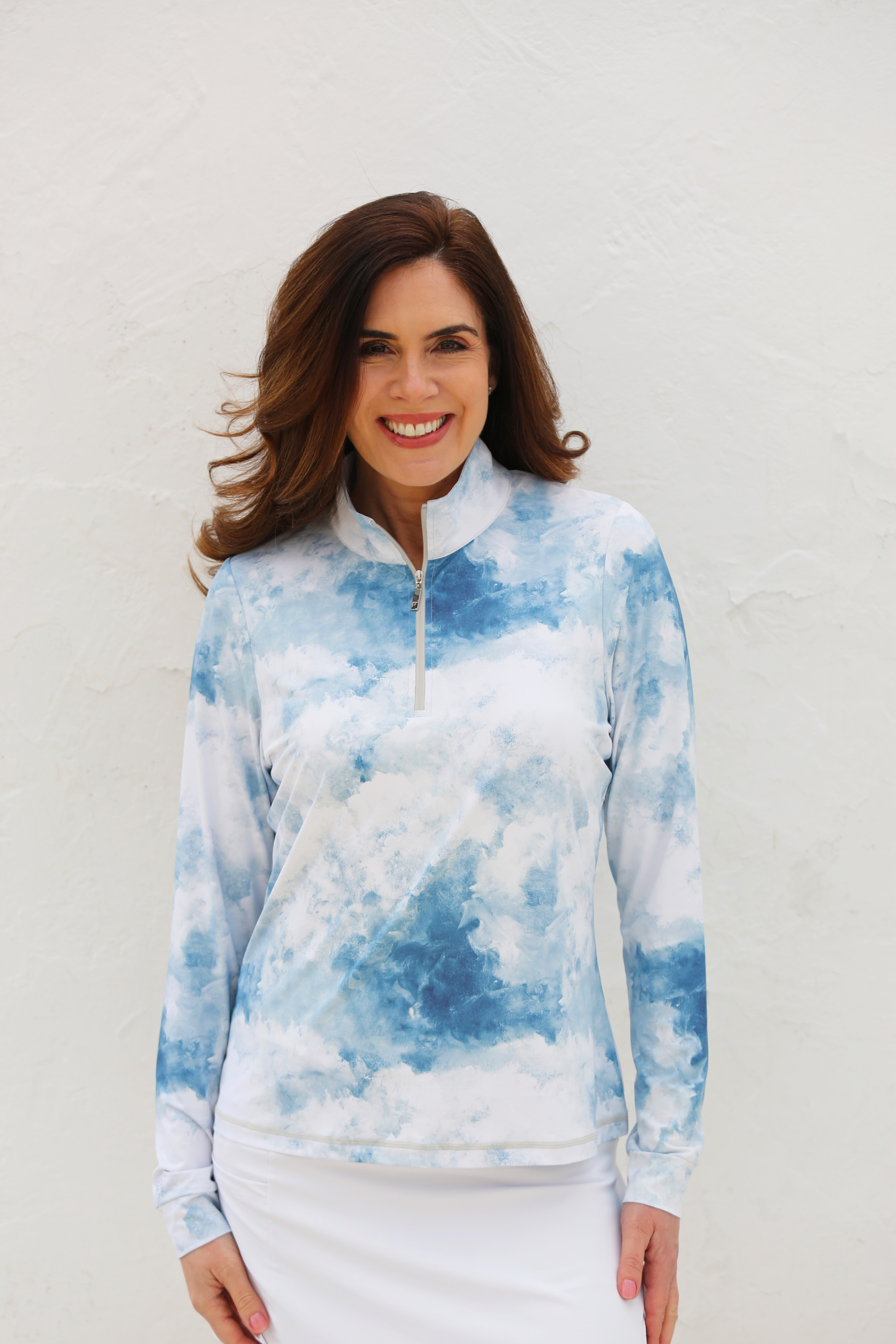 Cloud Print Long Sleeve Shirt