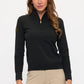 Perforated 1/4 Zip Knit Baselayer - Black