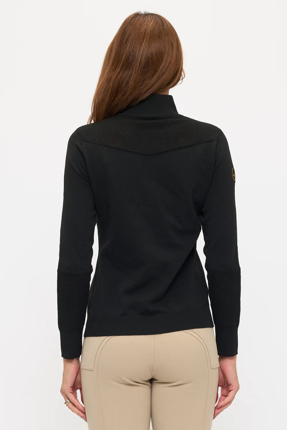 Perforated 1/4 Zip Knit Baselayer - Black