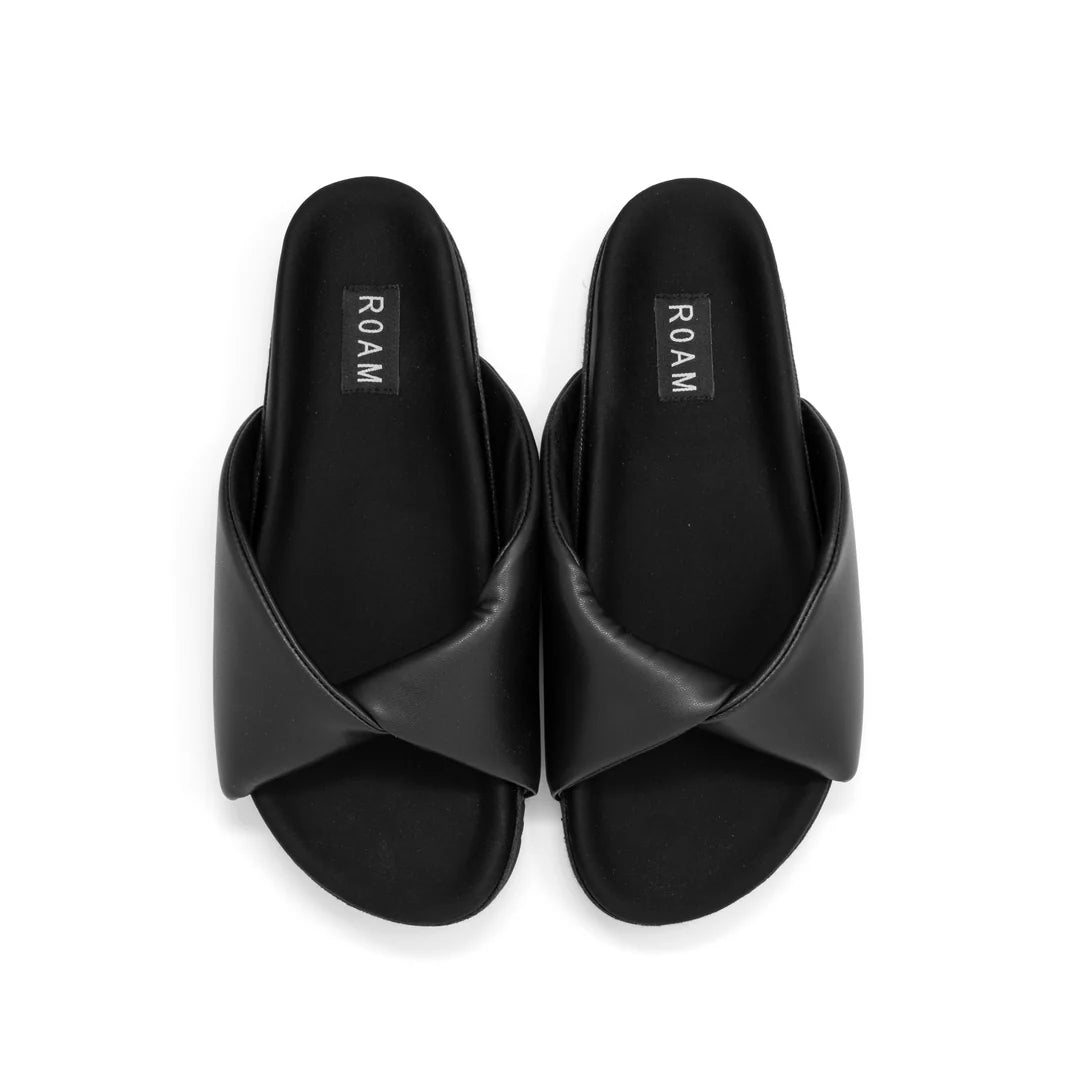 DEMI TWIST VEGAN LEATHER - BLACK