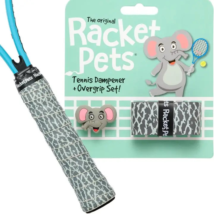 Tennis Overgrip Tape and Matching Shock Absorbing Dampener For Tennis Racket
