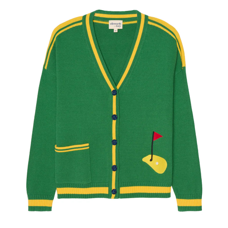Emily Varsity Cardigan - Golf