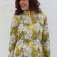 Long Sleeve Mock Collar Shirt - Daisies