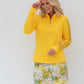 Ladder Design / Sheer Long Sleeve Golf Shirt - Marigolds