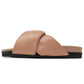 FOLDY PUFFY SANDALS WITH VEGAN LEATHER - NUDE