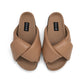 FOLDY PUFFY SANDALS WITH VEGAN LEATHER - NUDE