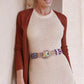 Folklorica Floral Embroidered Wool Belt - Cream