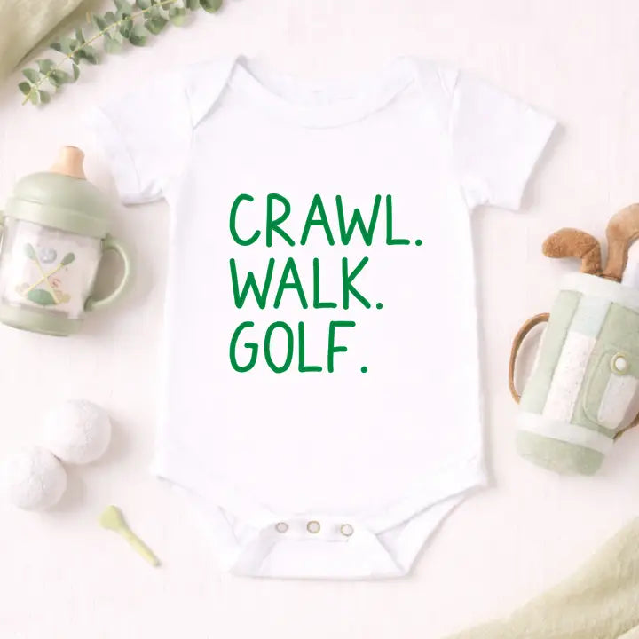 Future Golfer Onesie - Crawl. Walk. Golf.