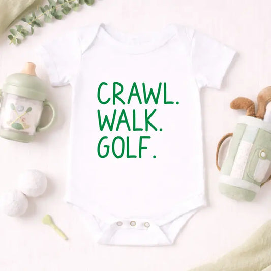 Future Golfer Onesie - Crawl. Walk. Golf.