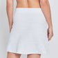 Golf Side Zip Skort in White Lace with Green Trim