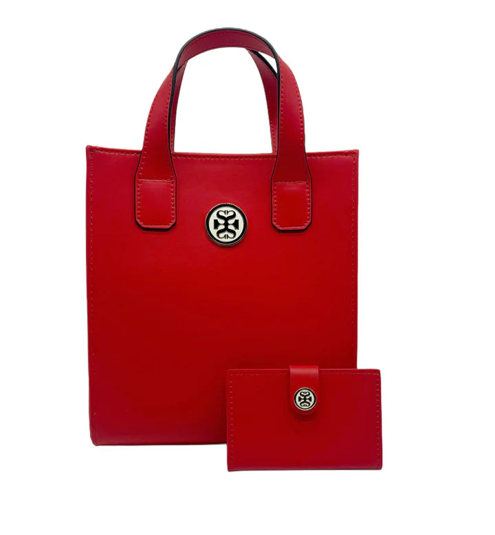 Gia Vegan Leather Mini Tote - Ferrari Red