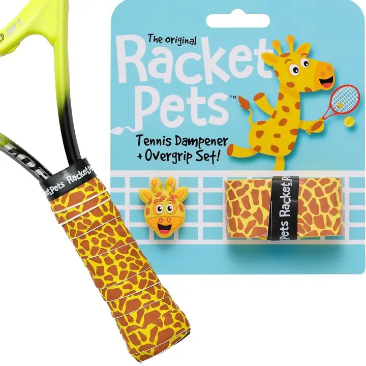 Tennis Overgrip Tape and Matching Shock Absorbing Dampener For Tennis Racket
