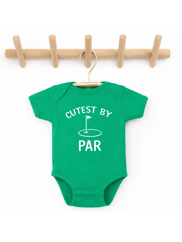 Cutest By Par - Golf Baby Onesie - Green