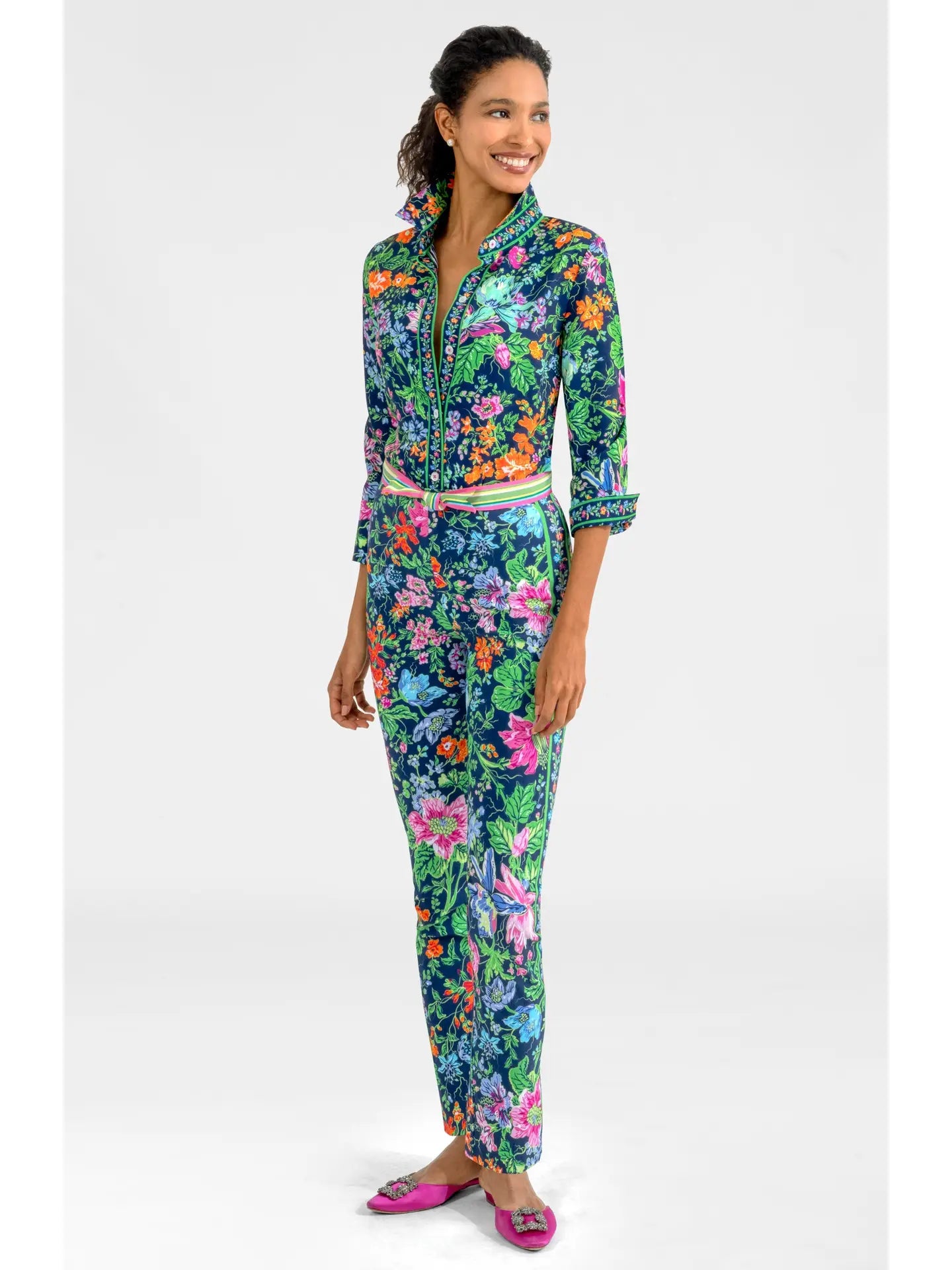 Gripeless Pull On Pants - English Garden