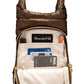 Chocolate Brown Shiny HydroBag® with Dark Patterned Strap