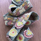 Heather Gray Floral Embroidered Wool Belt