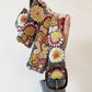 Heather Gray Floral Embroidered Wool Belt