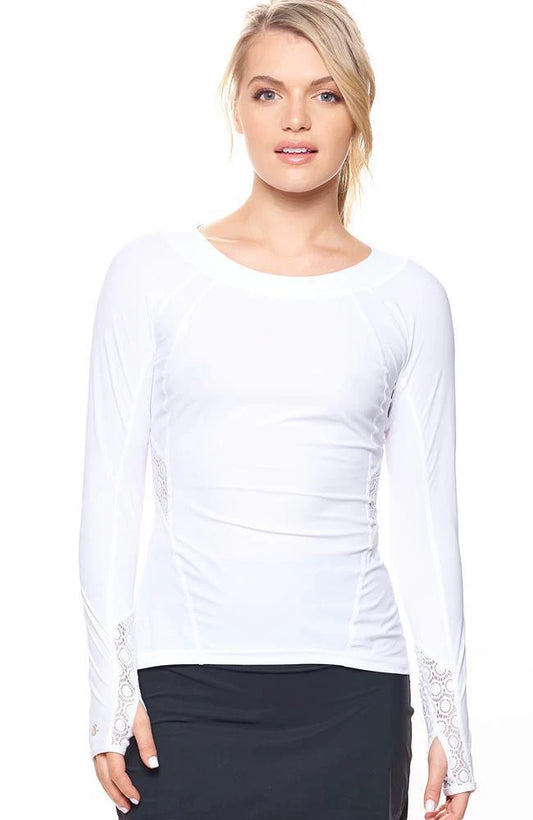 Her Majesty Long Sleeve Top - Cloud White