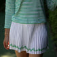Heritage Tee Shirt - Bright White with Kelly Green Trim