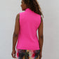 Sleeveless Mock Golf 1/4 Zip - Hot Pink
