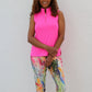 Sleeveless Mock Golf 1/4 Zip - Hot Pink