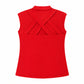 Susanna Sleeveless Zip Polo - Luxury Golf, Tennis, Pickleball, Active - Red
