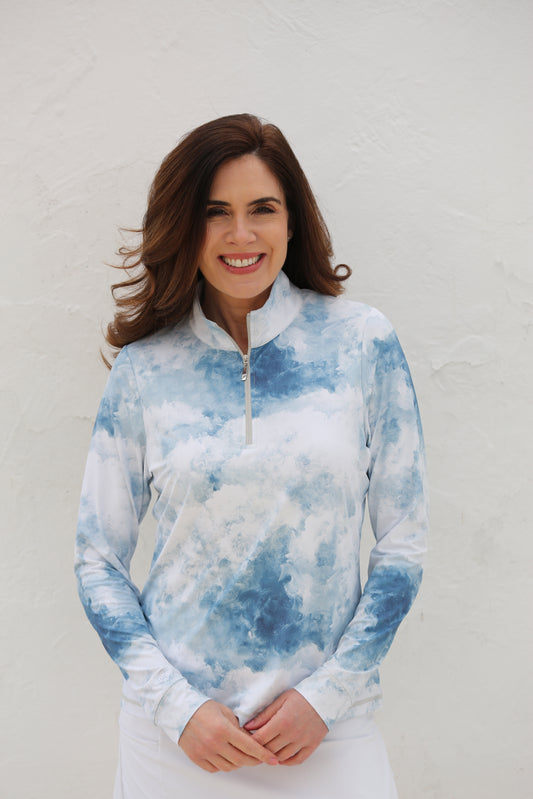 Cloud Print Long Sleeve Shirt