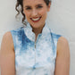 Cloud Print Sleeveless 1/4 Zip