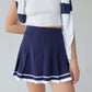 Tennis Skirt - Navy with White Trim