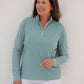 Aqua - Women's Sheer Long Sleeve Golf Shirt (Ladder Design)